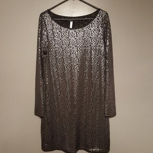 Silver sequin dress
